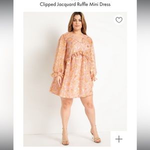 Jacquard Metallic Mini Dress